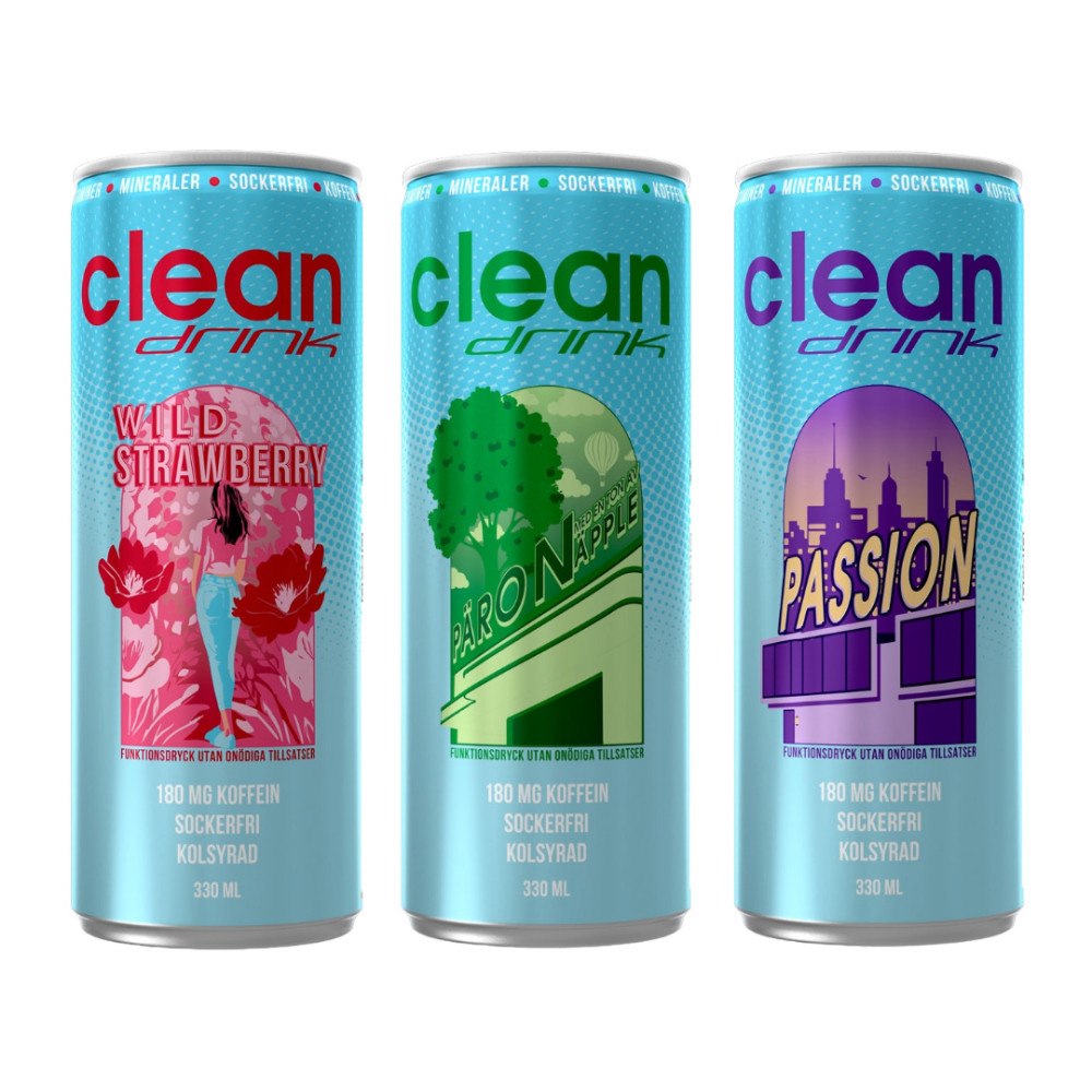 Clean Drink Clean Drink Energidryck Päron 33 cl