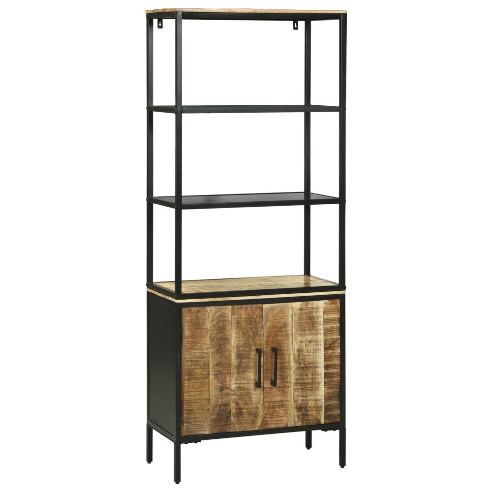 vidaXL Högt Skåp 70x35x180 cm Solid Grovt Mangoträ, vidaXL Sidoarmoire 70x35x70 cm Solid Grovt Mangoträ, vidaXL Bokhylla 70x35x...