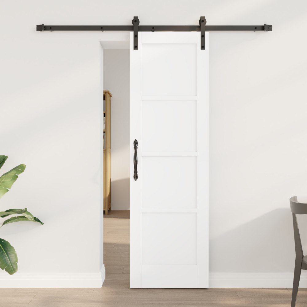 vidaXL Skjutdörr med Skruvsats Vit 61x198.5 cm Massiv Furu, vidaXL Inredningsdörr 'ORKDAL'Vit 61x198.5x4 cm Massiv Furu