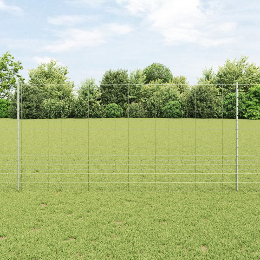vidaXL Stängselposter 22 st U-Kanal 120 cm Galvaniserat stål, vidaXL Fältstängsel 1.2x25 m Galvaniserat stål