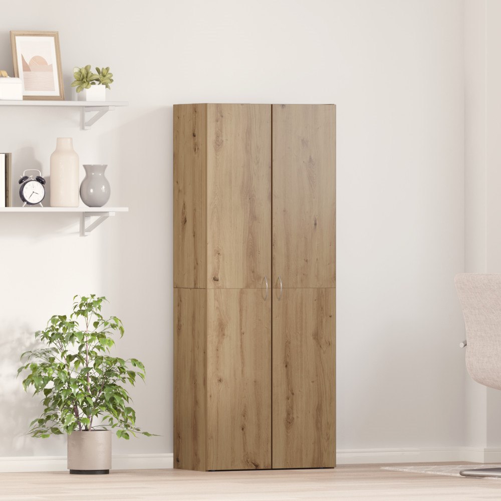 vidaXL Kontorsskåp Set av 2 Artisan ek Konstruerat trä 60 x 32 x 153 cm