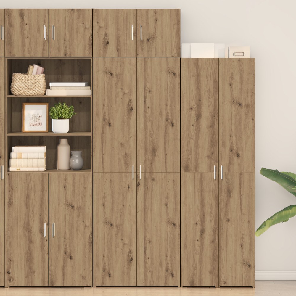 vidaXL Förvaringsskåp Artisan Ek 70x42,5x225 cm Konstruerat trä, vidaXL Vägghängt skåp Artisan Ek 70x42,5x40 cm Konstruerat trä