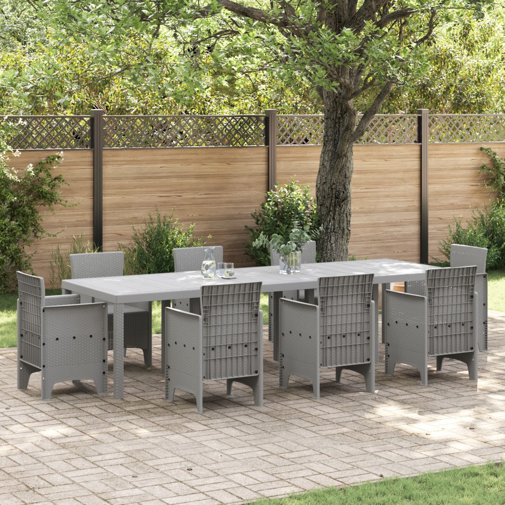 vidaXL Trädgårdsbord Ljusgrå 300x100x73 cm Poly Rattan, vidaXL Trädgårdsbord Ljusgrå 150x100x73 cm Poly Rattan