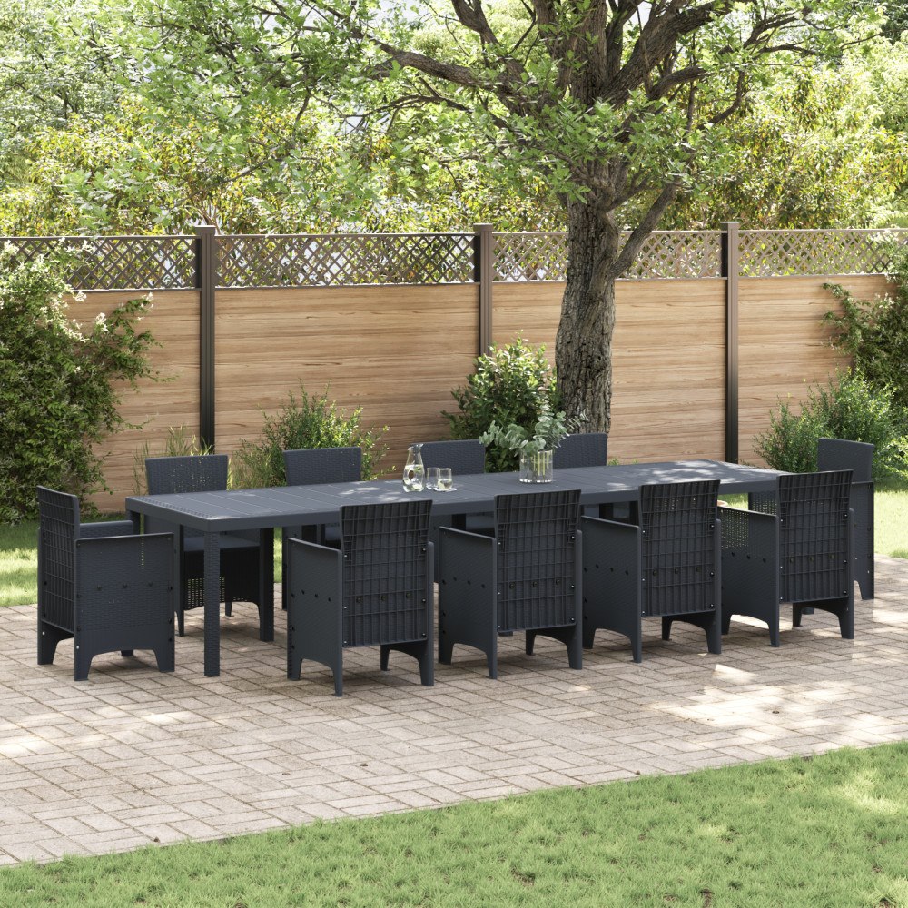 vidaXL Trädgårdsbord Antracit 350x100x73 cm Poly Rattan, vidaXL Trädgårdsbord Antracit 200x100x73 cm Poly Rattan, vidaXL Trädgå...