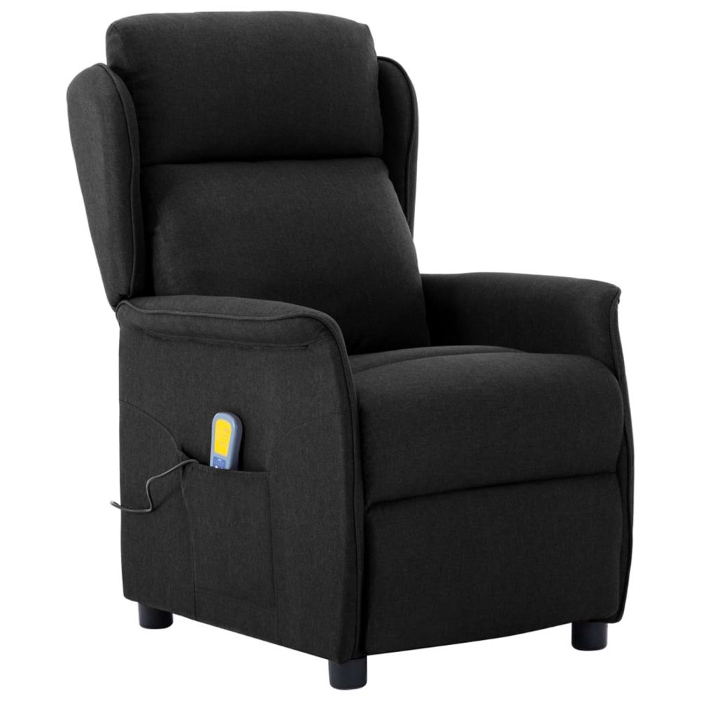vidaXL Massagefåtölj Svart Tyg