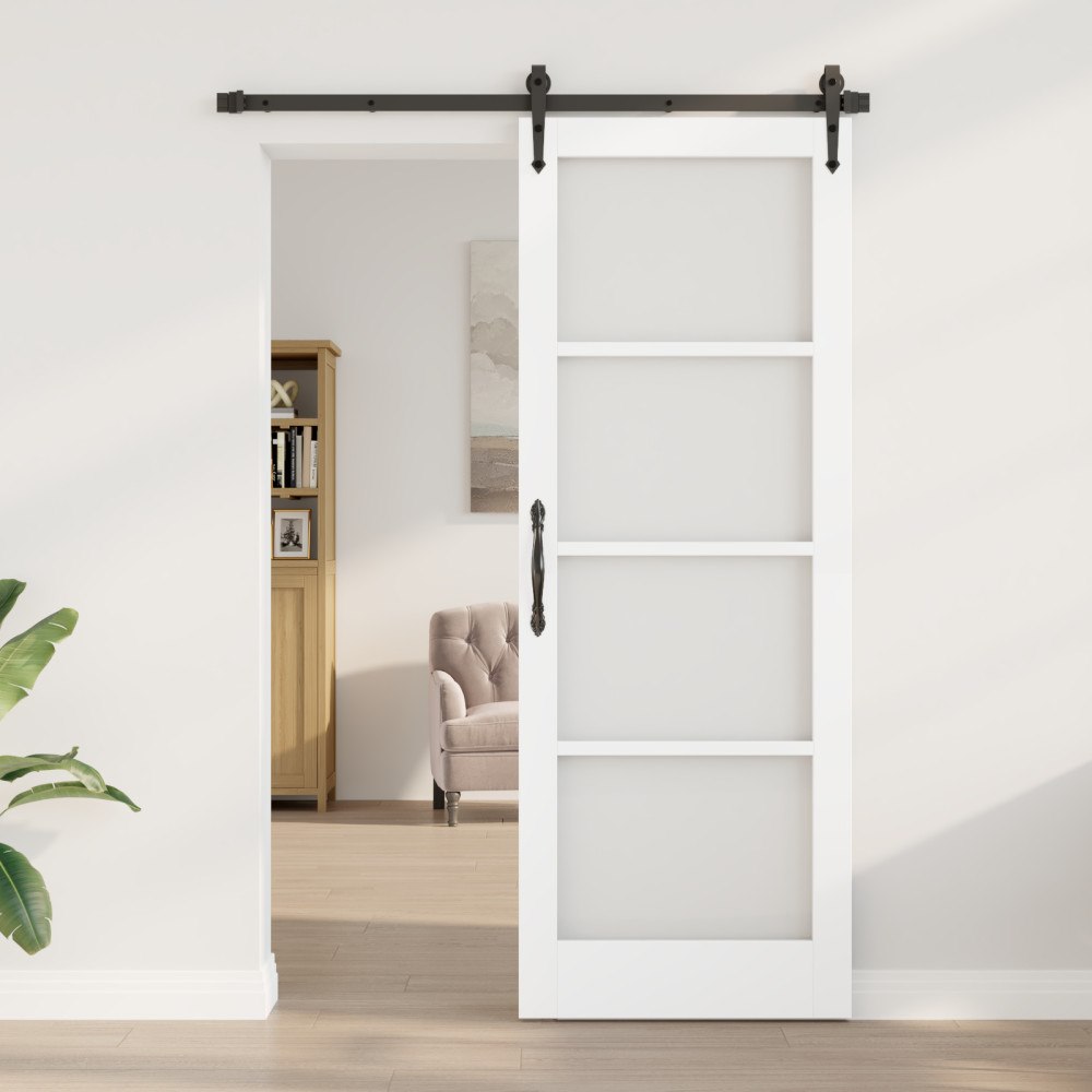 vidaXL Inomhusdörr med glas "ORKDAL" Vit 78x211x4 cm