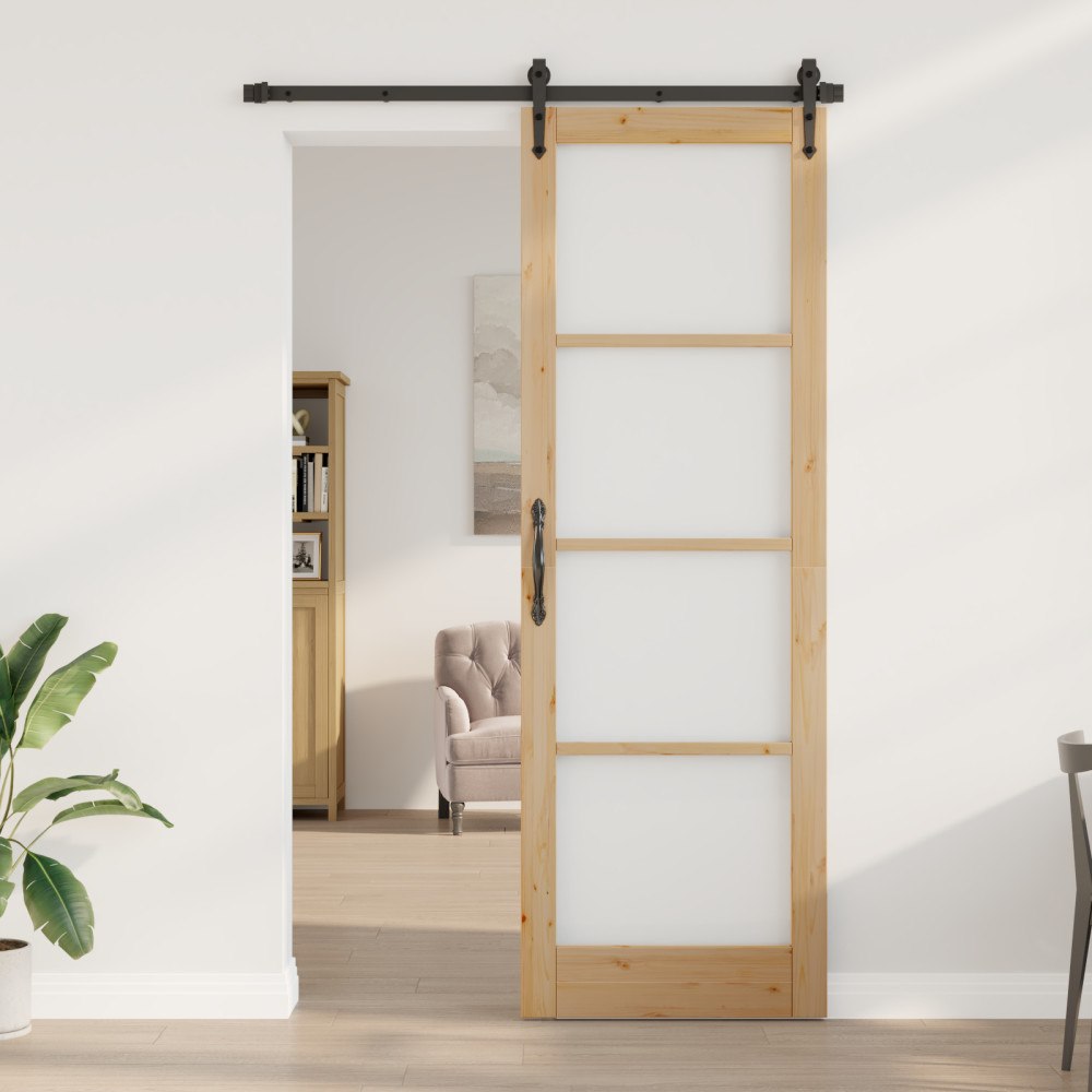 vidaXL Inomhusdörr med Glas "ORKDAL" 78x232x4 cm Massivt Furu