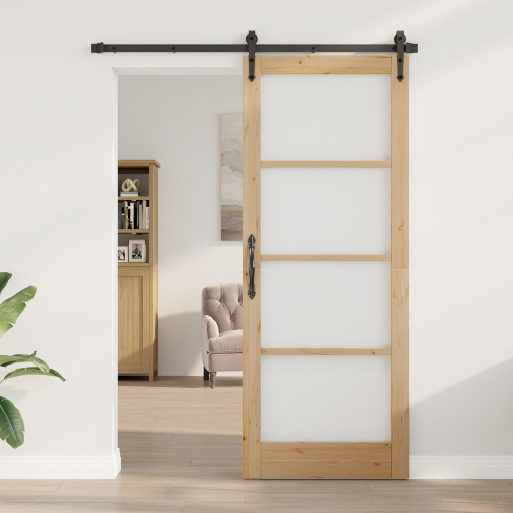 vidaXL Inomhusdörr med glas "ORKDAL" 83x211x4 cm Massivt tallträ