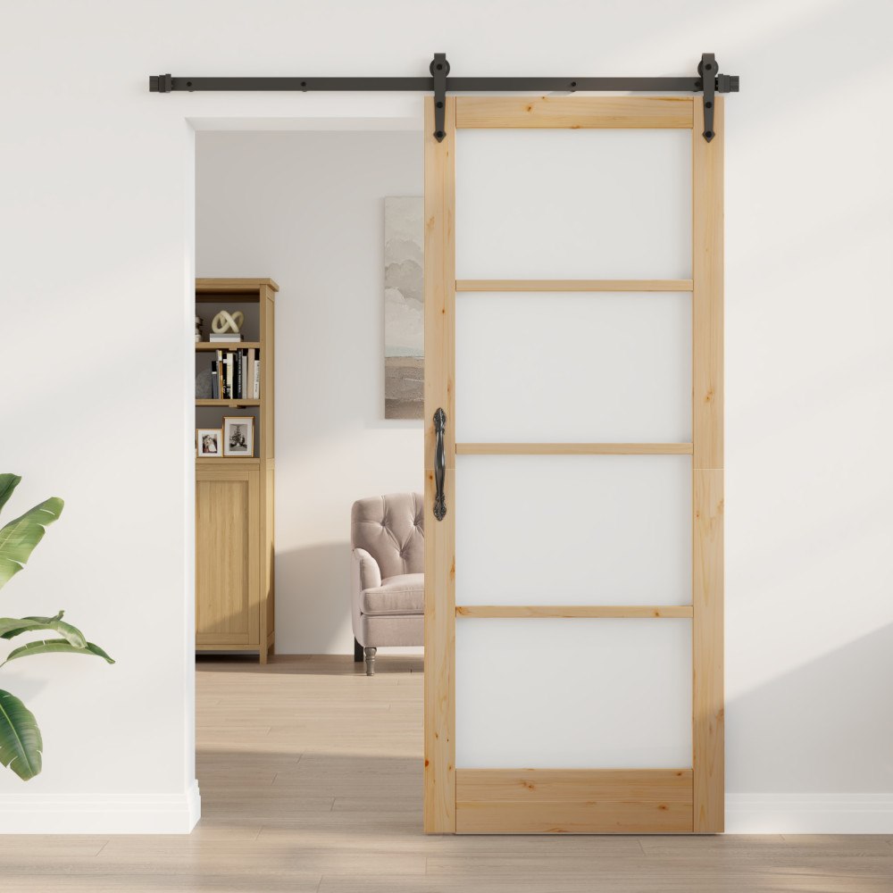 vidaXL Inredningsdörr med Glas "ORKDAL" 86x211x4 cm Massivt Trä Furu