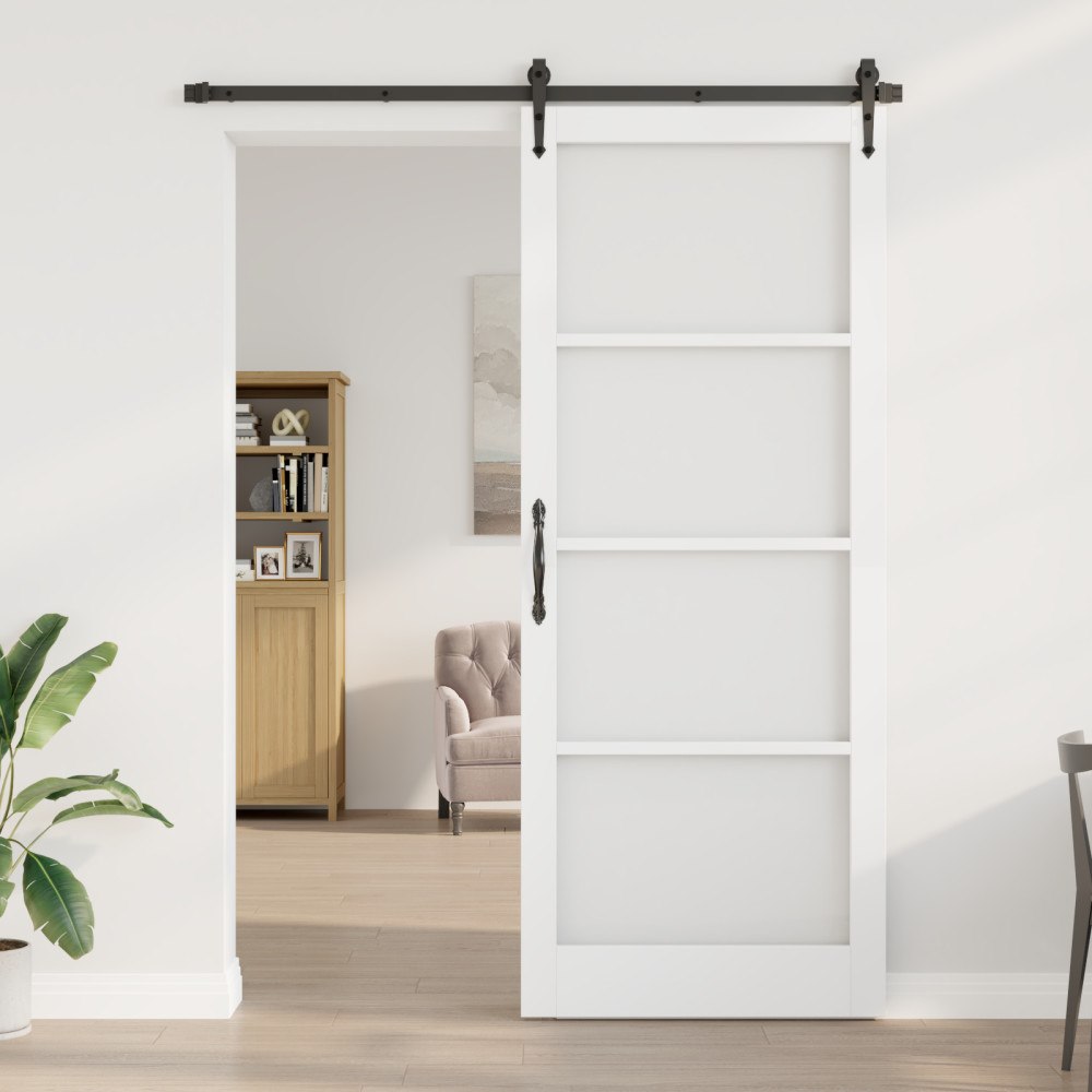 vidaXL Inredningsdörr med glas "ORKDAL" Vit 93x232x4 cm