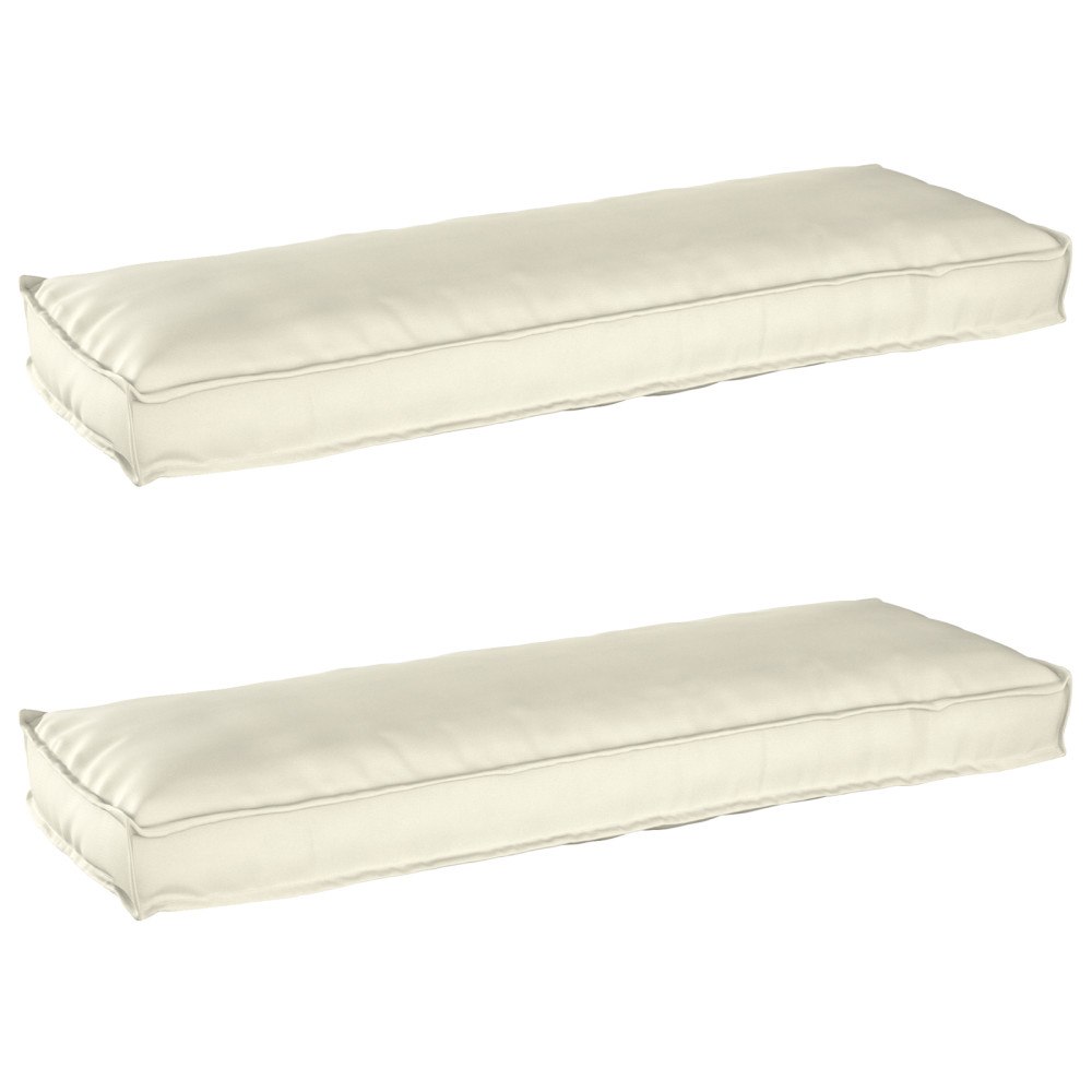 vidaXL Pallkuddar för Bänk 2 st Grädde 120x40x8 cm Oxfordtyg