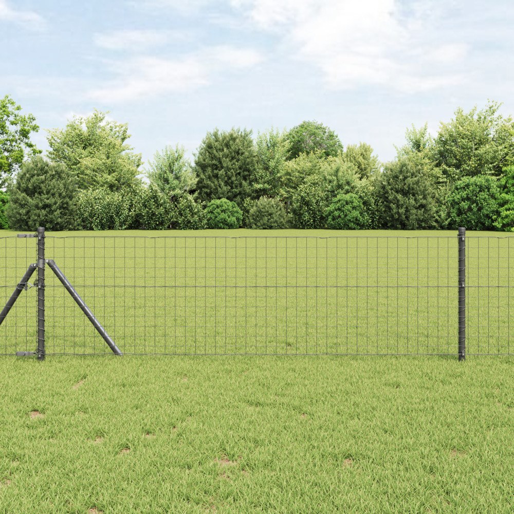 vidaXL Euro Fence Grå 0.6x50 m Stål