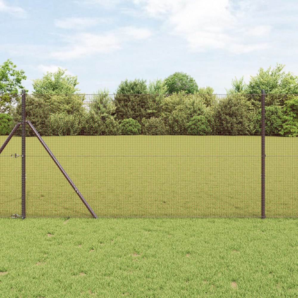 vidaXL Svetsat Trådsgärd Röd 1.5x10 m Stål