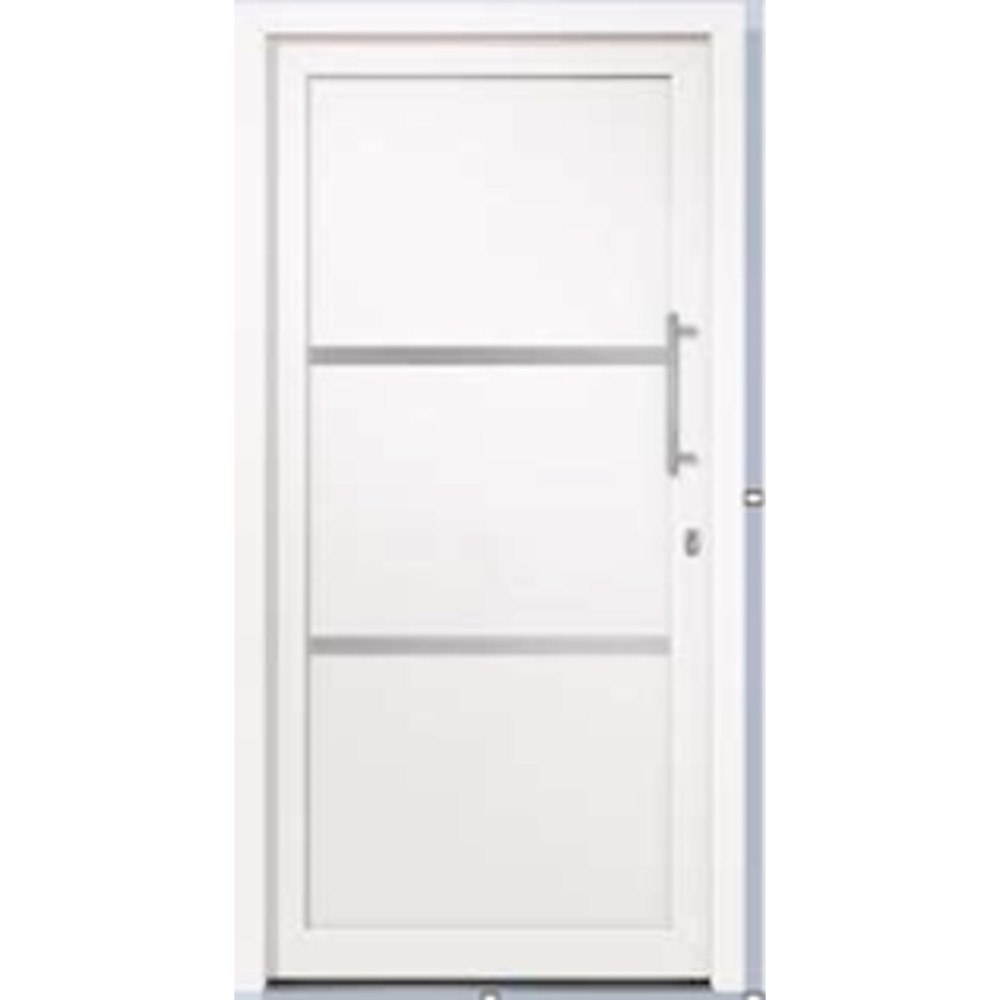 vidaXL Hemdörrar vit/vit 1.2mm stål - 350mm rostfritt stålhandtag