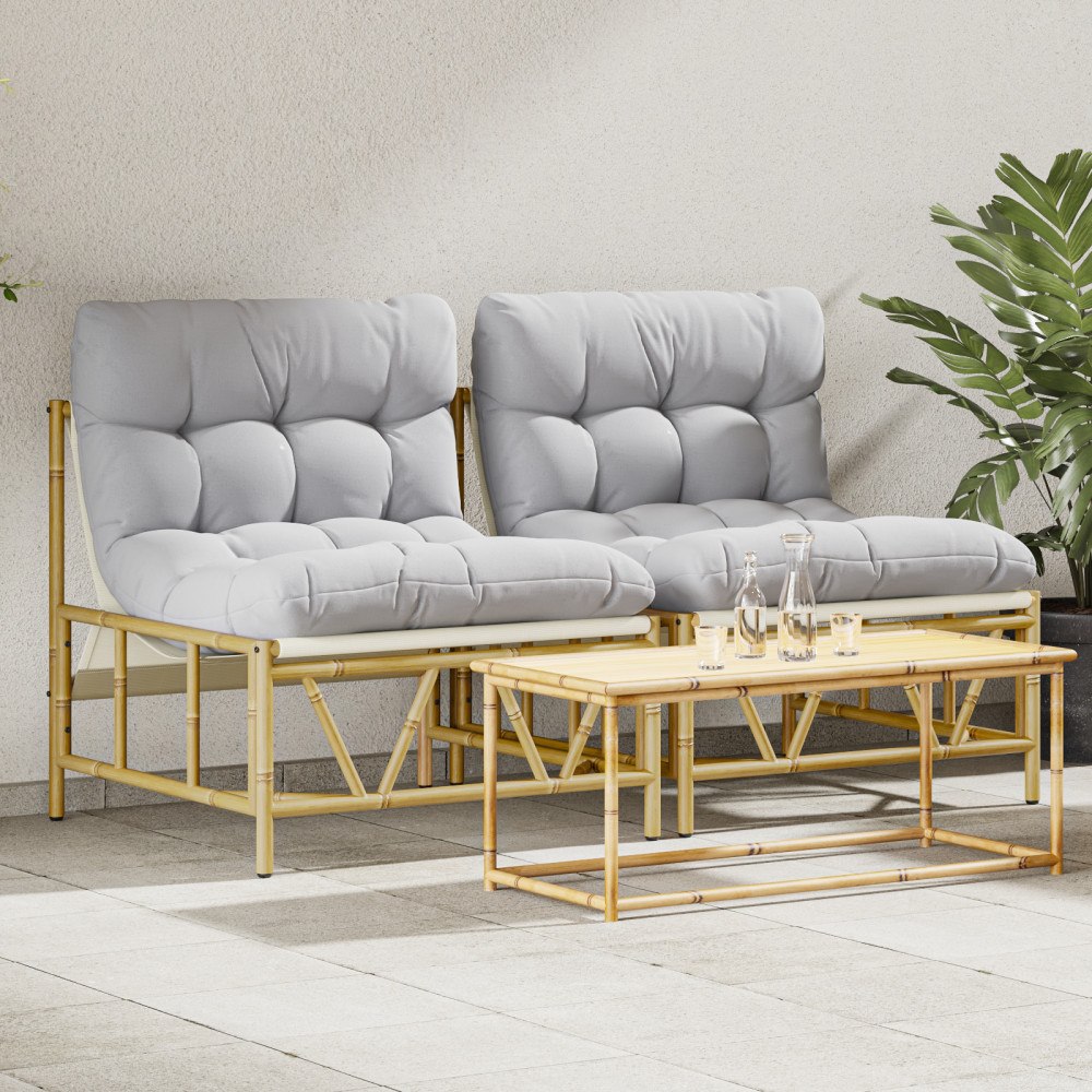vidaXL Trädgårdsavkopplingsstolar 2 st med kudde 60x80x71 cm Stål