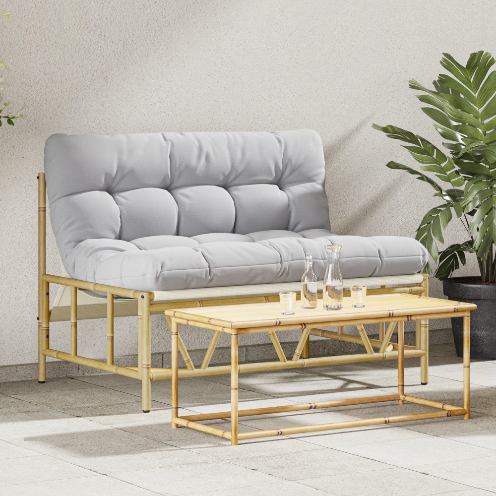 vidaXL Trädgårdsbänk med Dyna 110x80x71 cm Stål