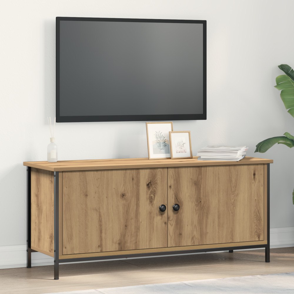 vidaXL TV-bänk - Artisan ek Artisan ek Konstruerat trä 102 x 35 x 45 cm