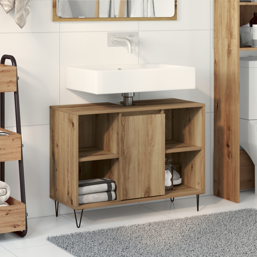 vidaXL Värdeskåp Artisan Ek MDF Standard Värdeskåp Rektangulär