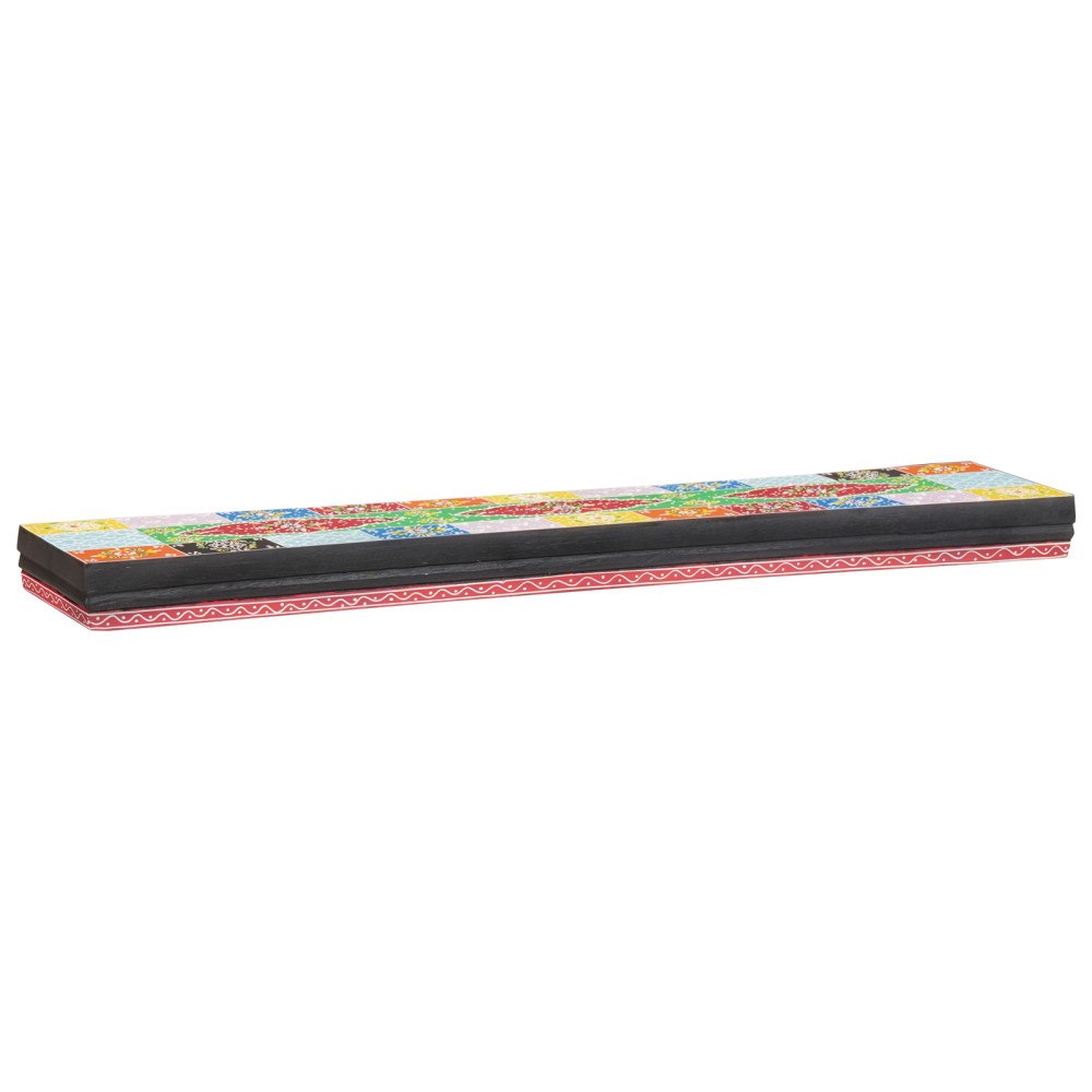 vidaXL Vägghyllor 2 st 100x20x6 cm Solitt Mango-trä