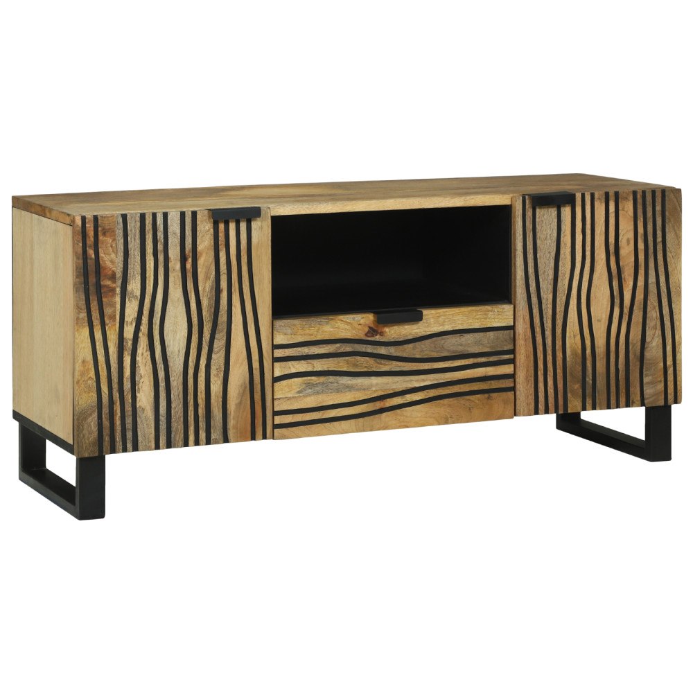 vidaXL TV-skåp 105x33.5x46 cm Massivt Mangoträ