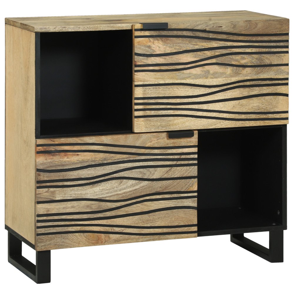 vidaXL Sideboard 80x33.5x75 cm Solid Wood Mango