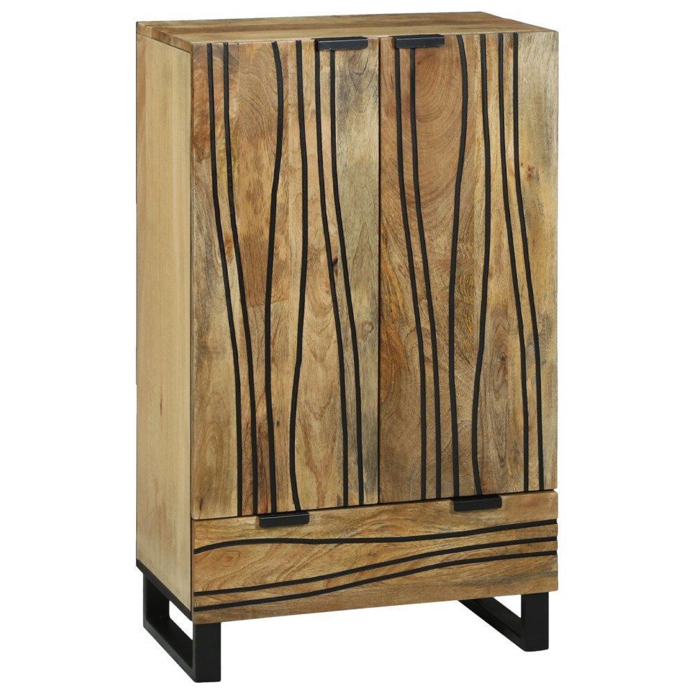 vidaXL Högskåp 60x33.5x100 cm Massivt Trä Mangoträ