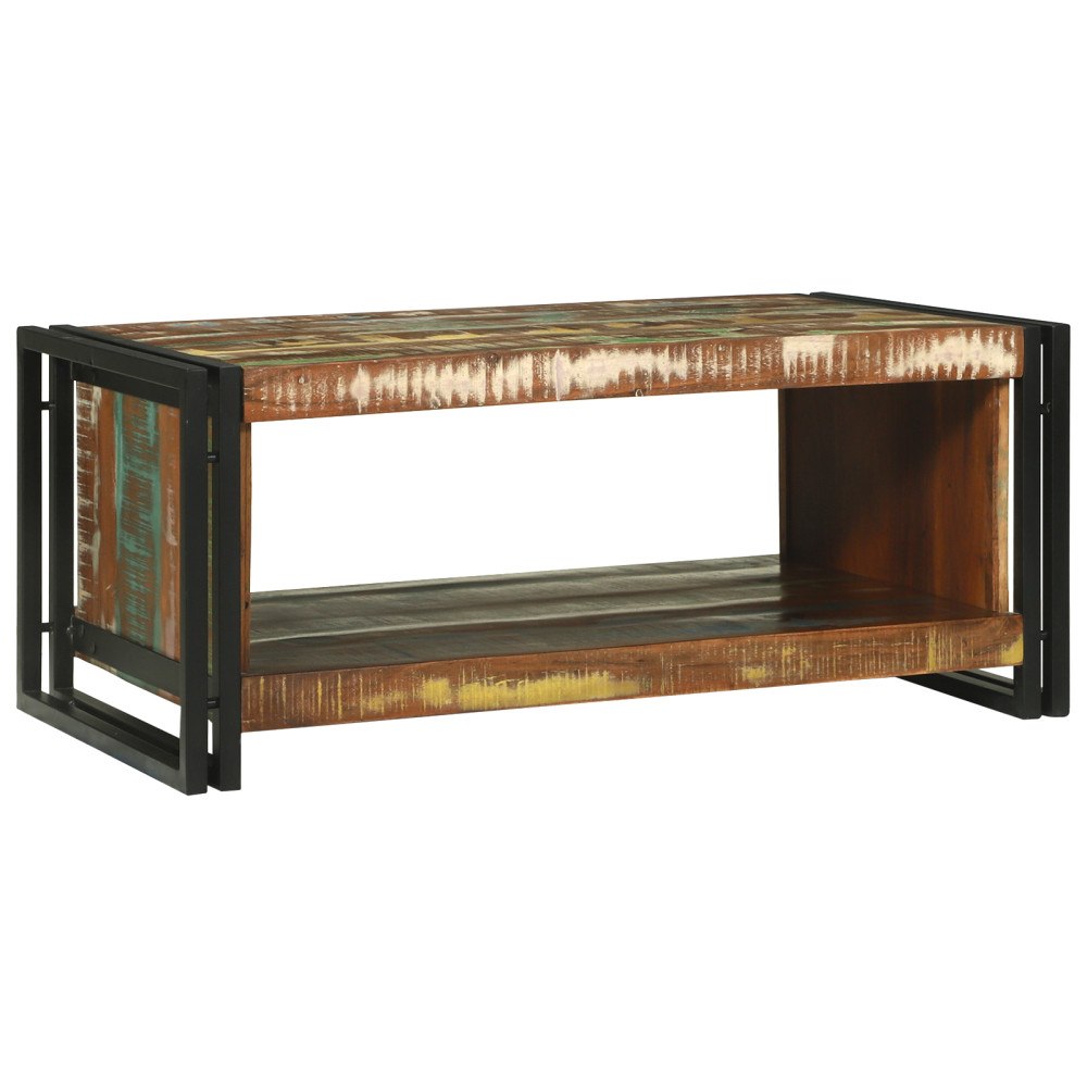 vidaXL Kaffebord 90x50x38 cm Massivt Trä Återvunnet