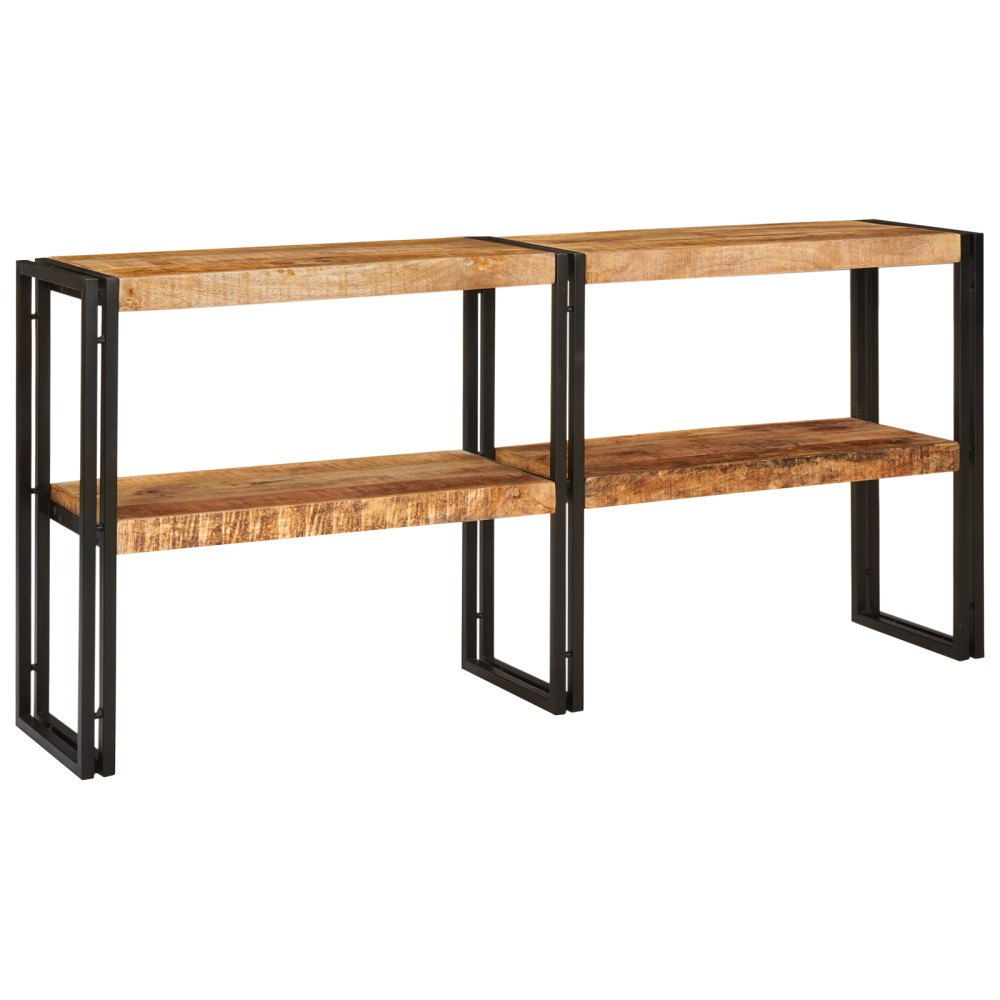 vidaXL Konsolbord 160x33x75 cm Solid Grov Trä Mangoträ
