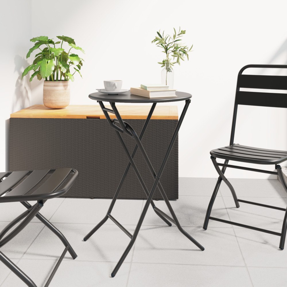 vidaXL Vikbart Trädgårdsbord Antracit Ø50x72 cm Stål