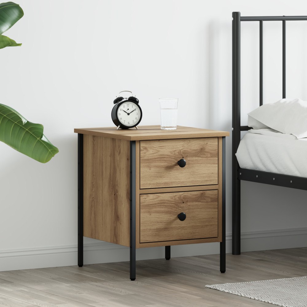 vidaXL Sängbord Artisan Oak 40x42x50 cm Konstruerat trä