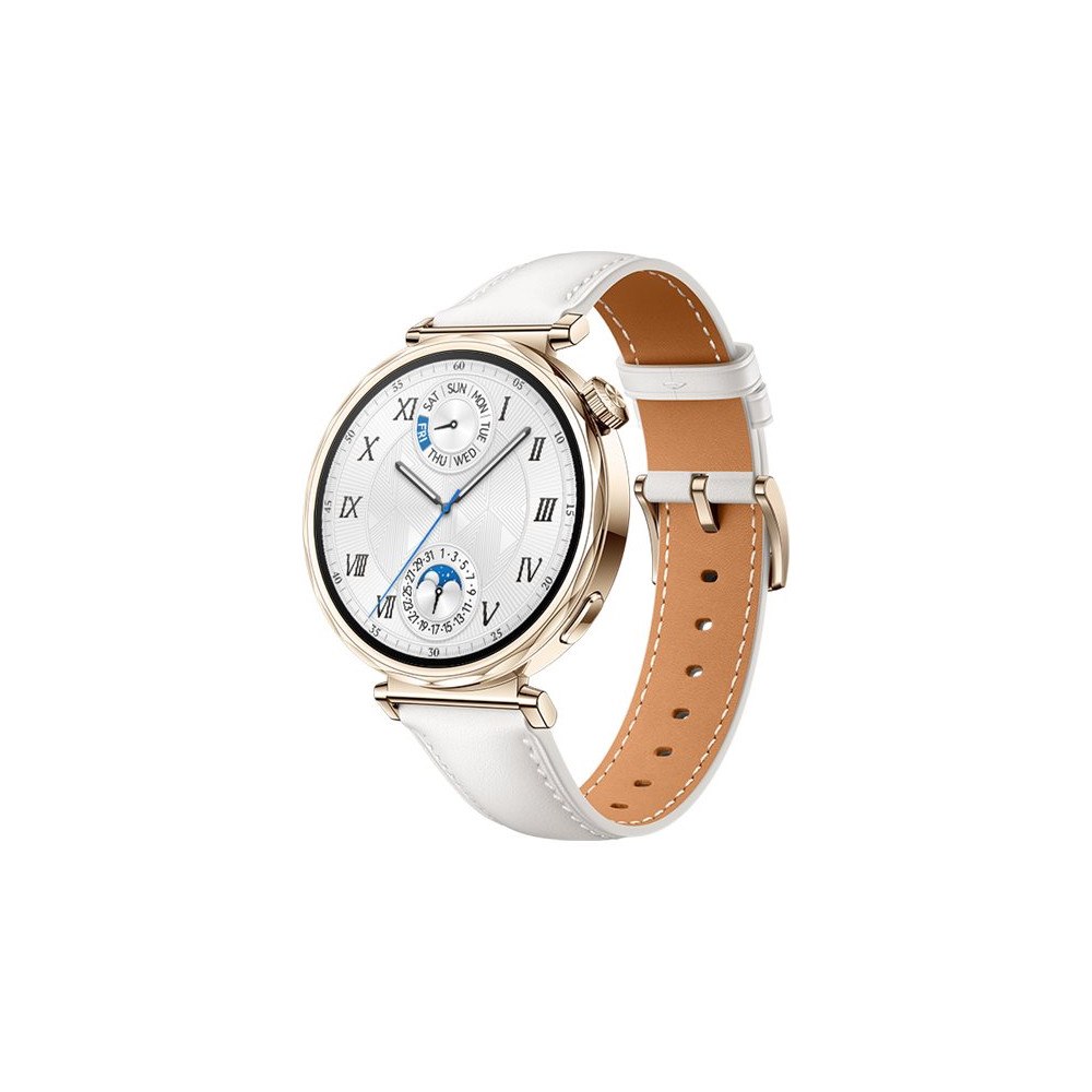 Huawei Technologies Huawei Watch GT 5 - rostfritt stål - smart klocka med rem - vit