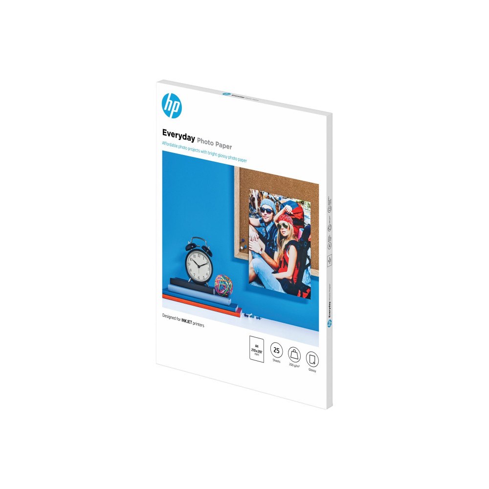 Hewlett-Packard HP Everyday Photo Paper - fotopapper - blank - 25 ark - A4 - 200 g/m²