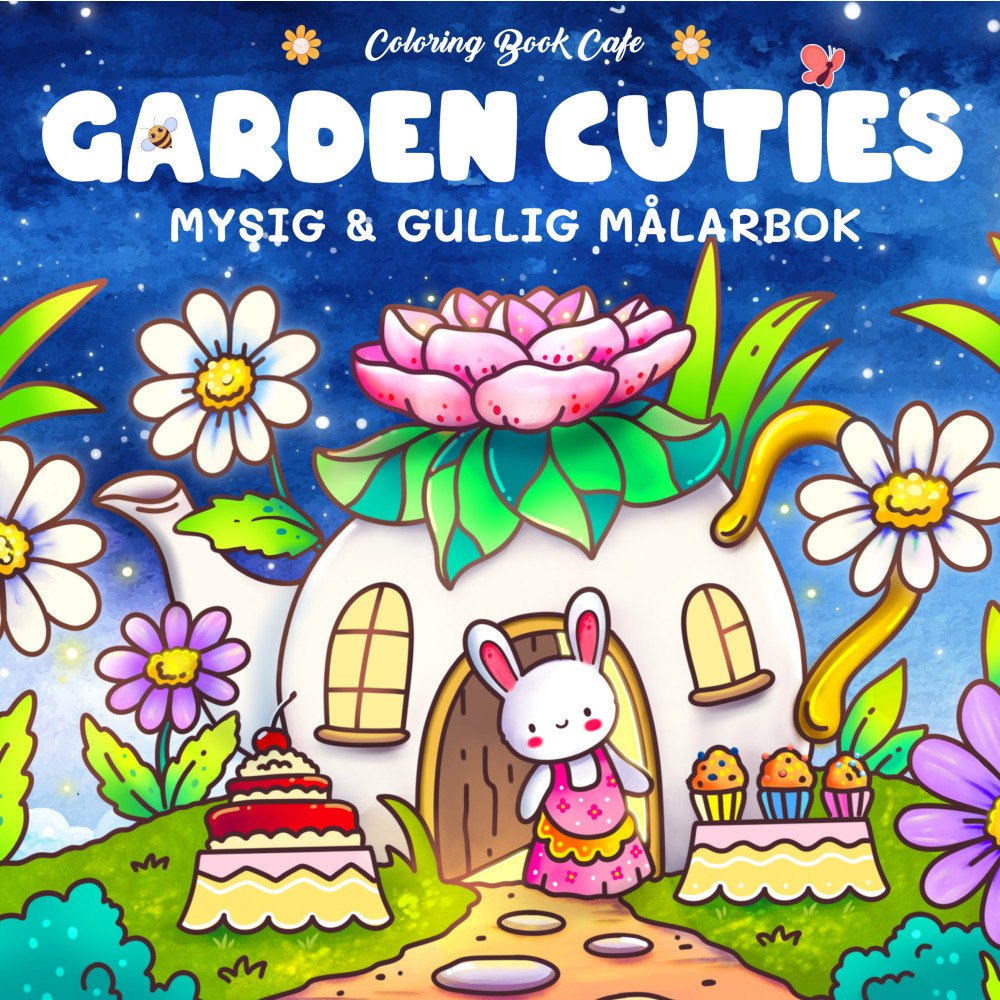 Legind A/S Garden Cuties : Mysig och gullig Cozy Coloring målarbok från Coloring Book Cafe (häftad)