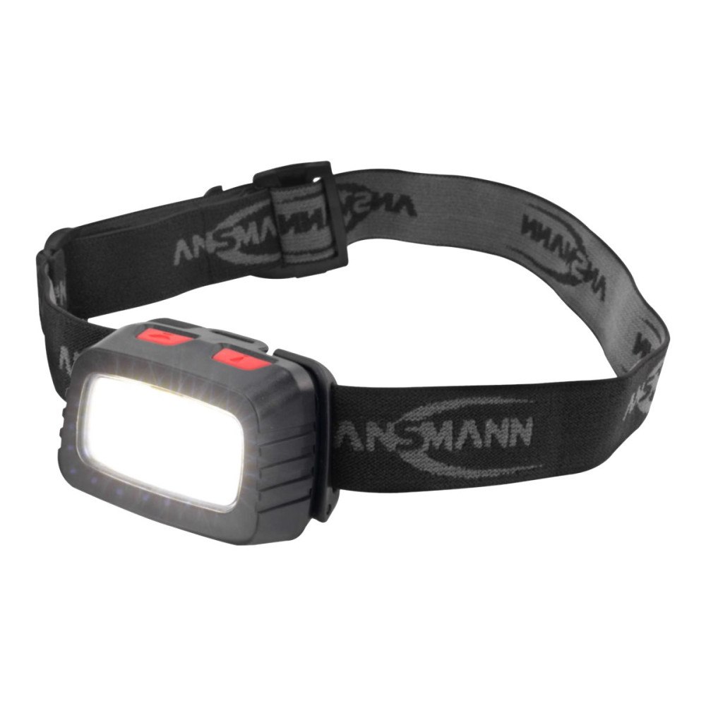 Ansmann ANSMANN HD200B - huvudficklampa - LED - 3 W - svart / röd
