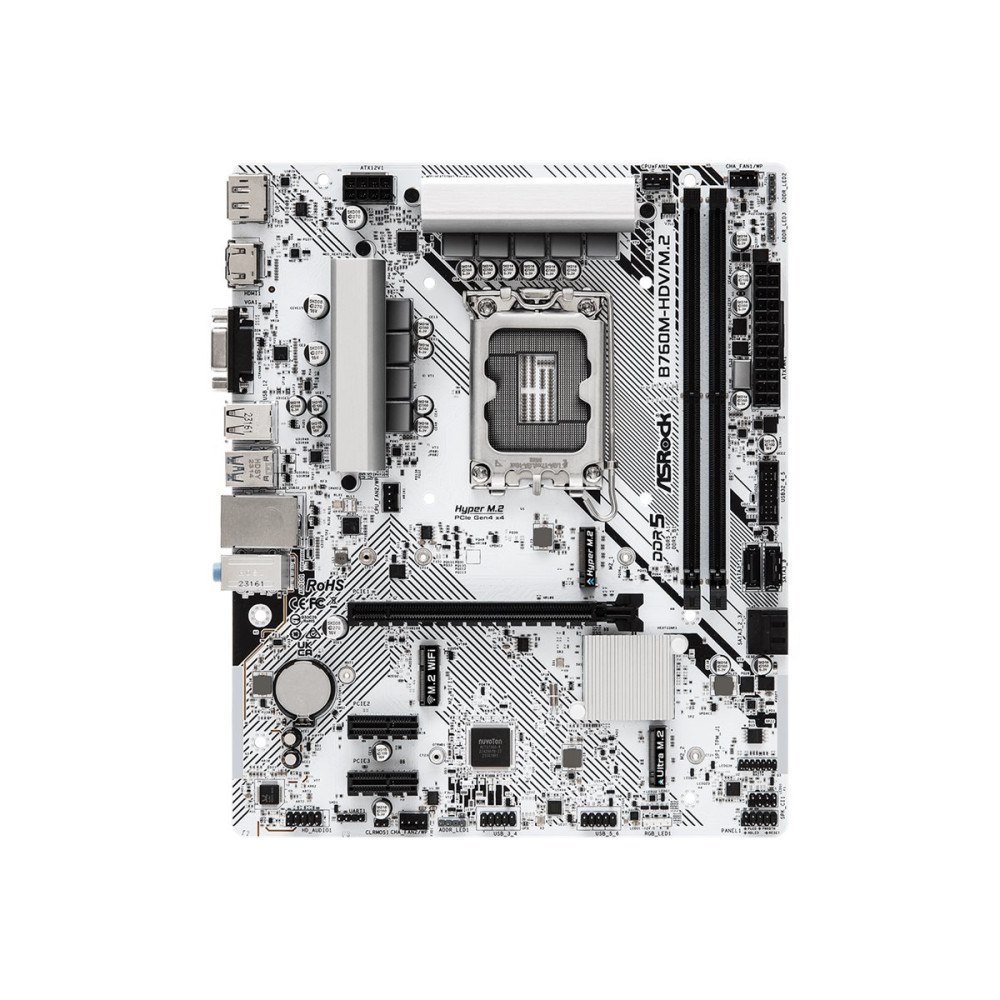 ASRock ASRock B760M-HDV/M.2 - moderkort - micro ATX - LGA1700-uttag - B760