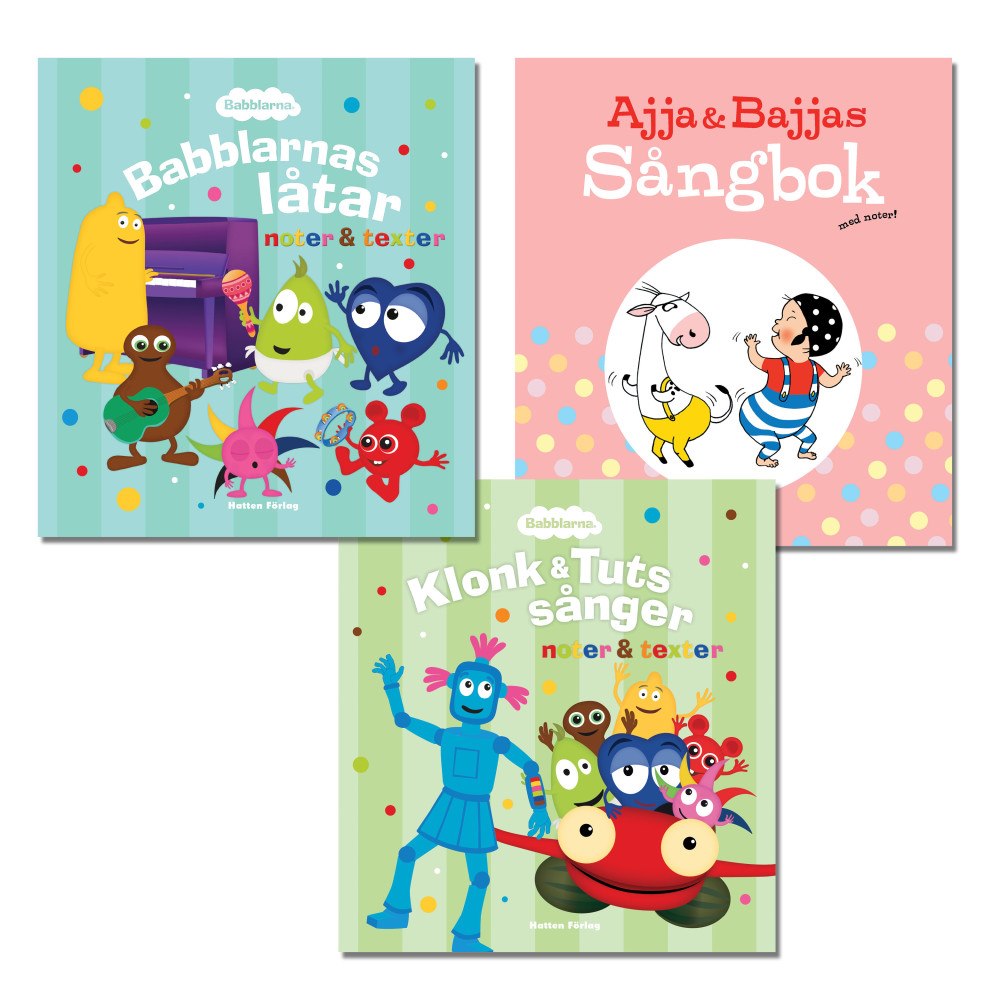 Hatten Förlag Sjung med Babblarna och Ajja & Bajja (bok, kartonnage)