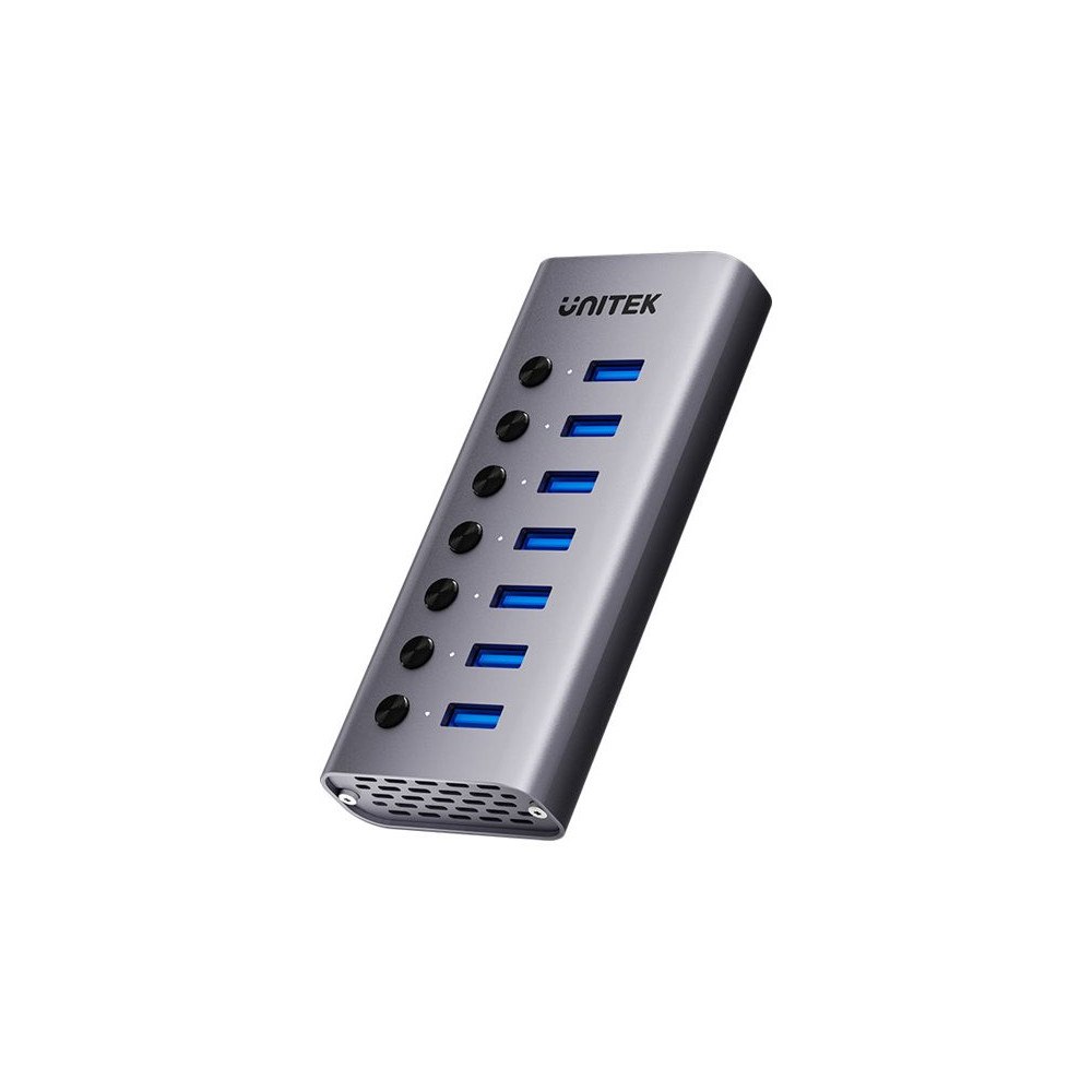UNITEK Unitek H1314A - hubb - 7-in-1, individual switches - 7 portar