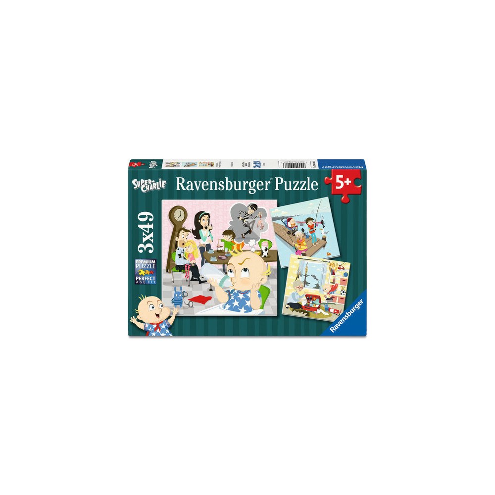 Ravensburger Pussel Super Charlie 3X49 psc