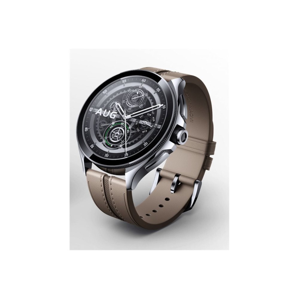 Xiaomi Xiaomi Watch 2 Pro - rostfritt stål i silver - smart klocka med rem - brun - 32 GB