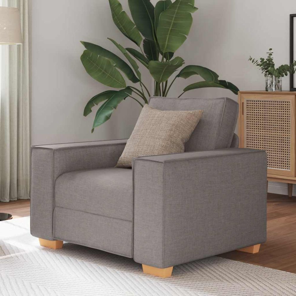 vidaXL Soffa taupe 60 cm tyg