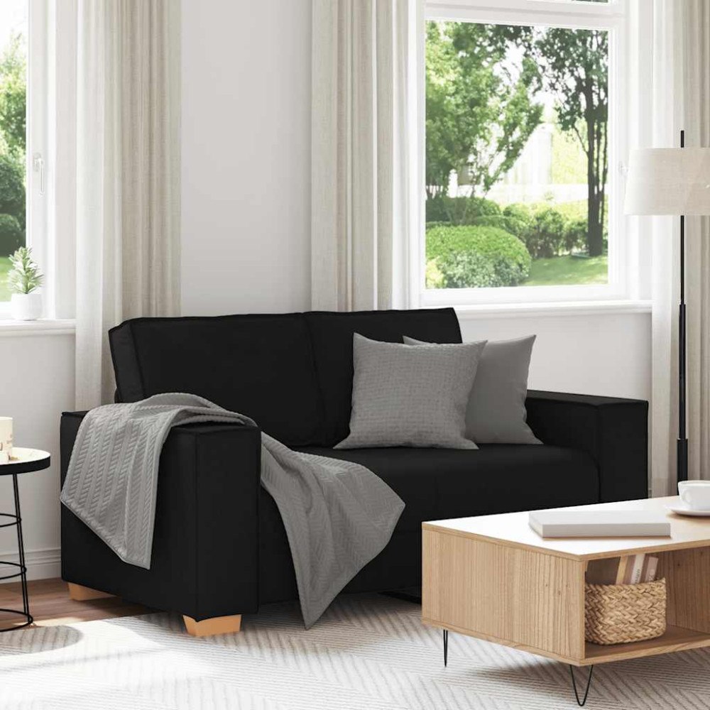vidaXL 2-sitssoffa svart 120 cm tyg