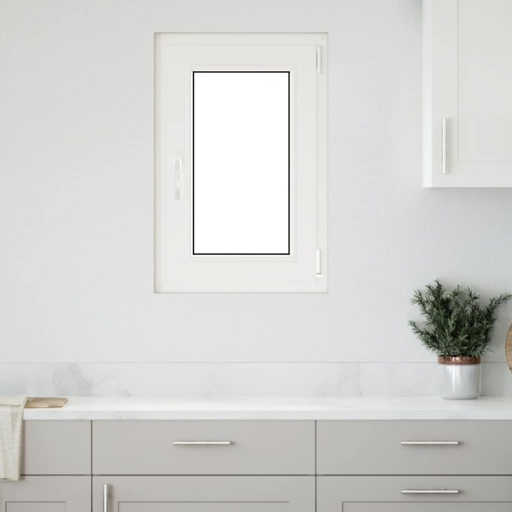 vidaXL Källarfönster "RISOR" 50x75 cm Tilt- och vridfönster DIN höger vit
