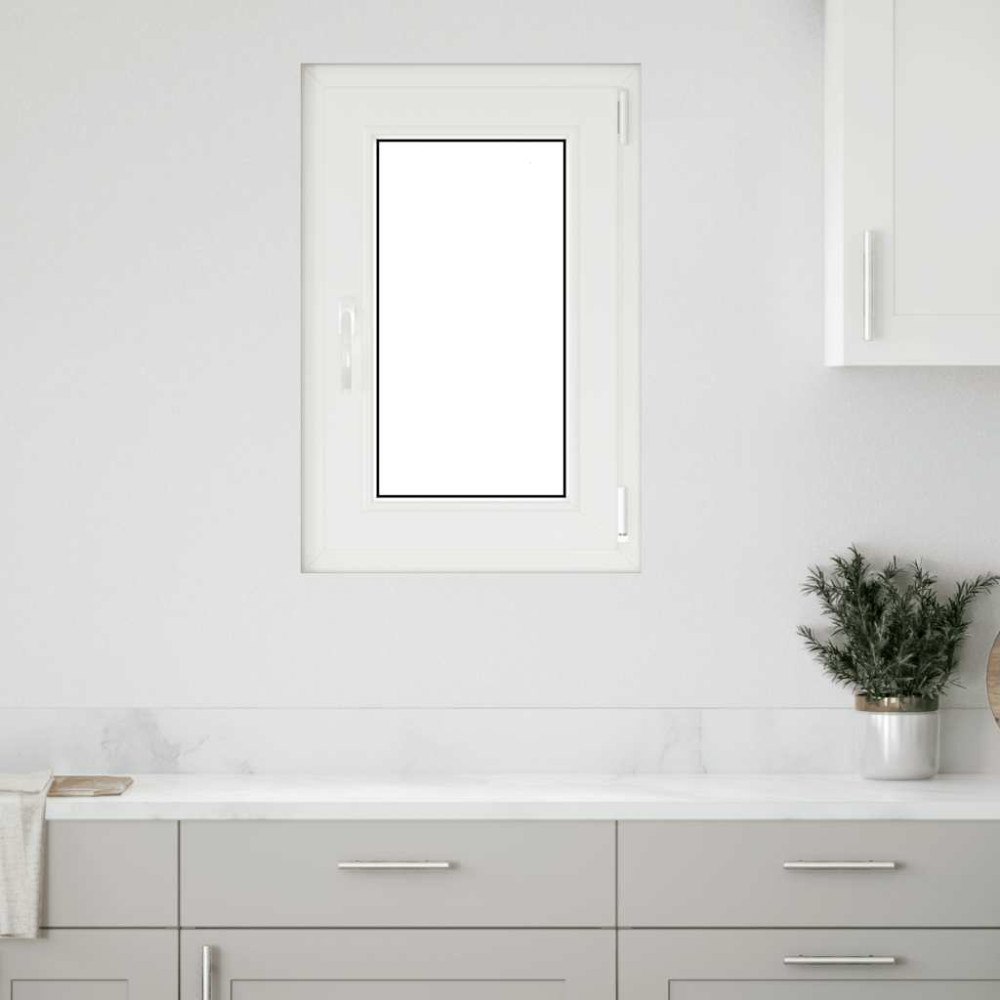 vidaXL Källarfönster "RISOR" 50x75 cm Tilt- och vridfönster DIN vänster vit