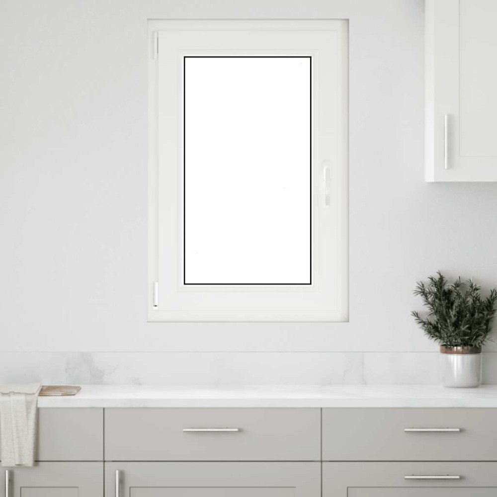 vidaXL Källarfönster "RISOR" 60x100 cm Tilt- och vridfönster DIN vänster vit