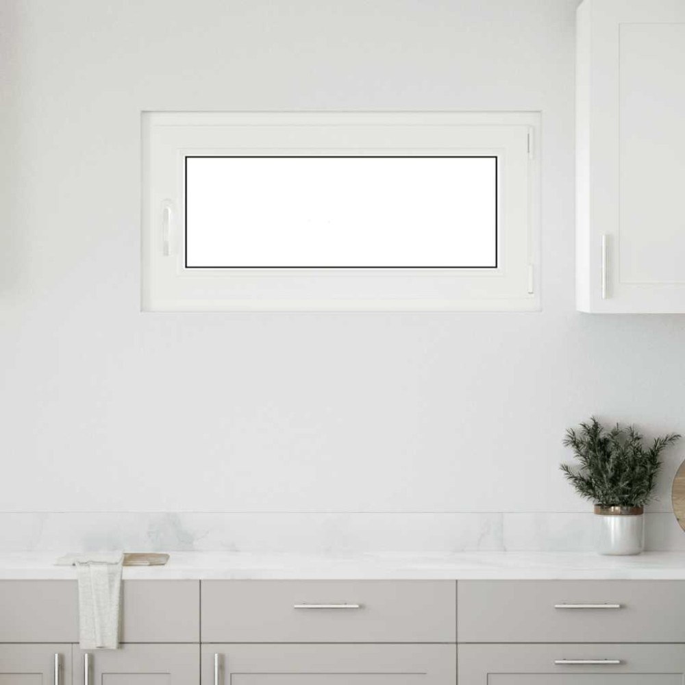 vidaXL Källarfönster "RISOR" 100x50 cm Tilt- och vridfönster DIN höger vit