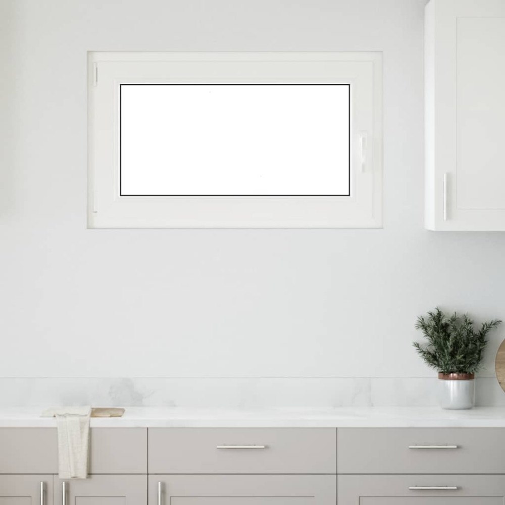 vidaXL Källarfönster "RISOR" 100x70 cm Tilt- och vridfönster DIN vänster vit