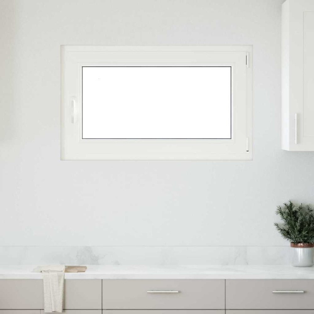 vidaXL Källarfönster "RISOR" 100x50 cm Tilt- och vridfönster DIN höger vit