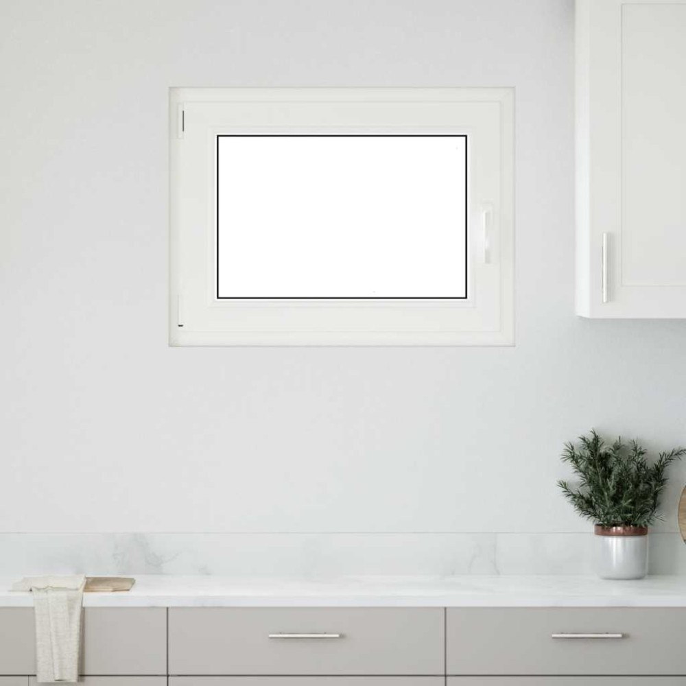 vidaXL Källarfönster "RISOR" 80x50 cm Tilt- och vridfönster DIN vänster antracit