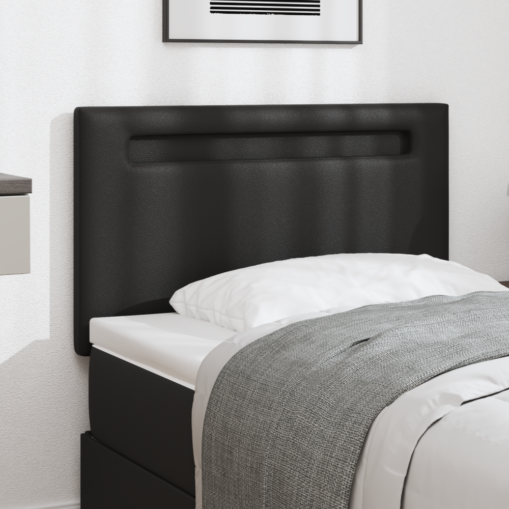 vidaXL Sänggavel Enkelt Design Svart 100 cm Konstläder