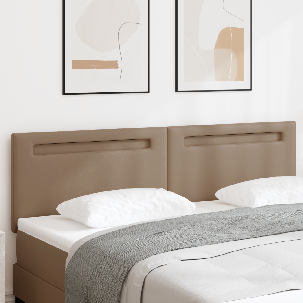 vidaXL Sänggavel Enkel Design Cappuccino 180 cm Konstläder